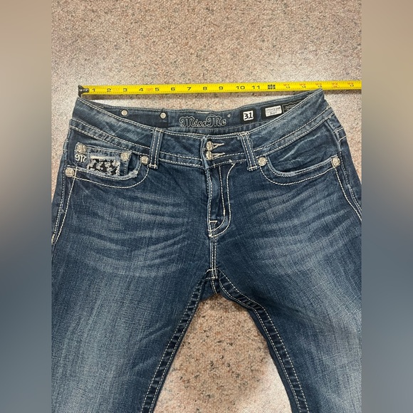 Miss Me Jeans JP5002 Bootcut Dark Wash Embellished Pockets Size 31x31 - Picture 8 of 11